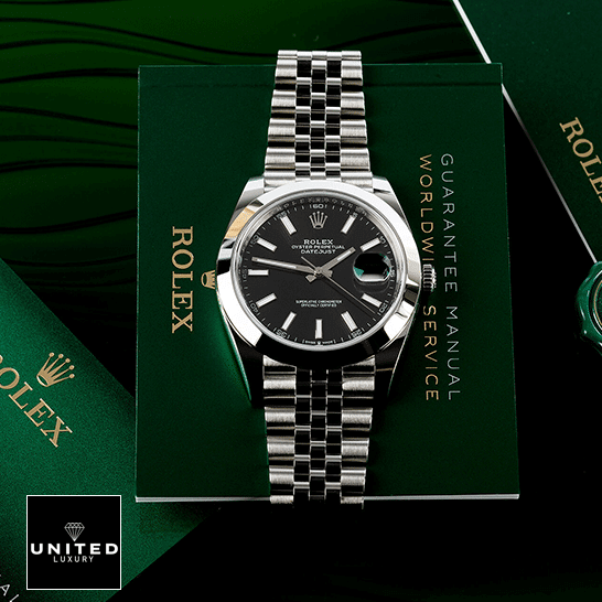 Rolex Datejust 118239 Stainless Steel Black Dial Replica 4 Rolex Datejust 11823 Steel Black Dial Jubilee Replica on the warranty card