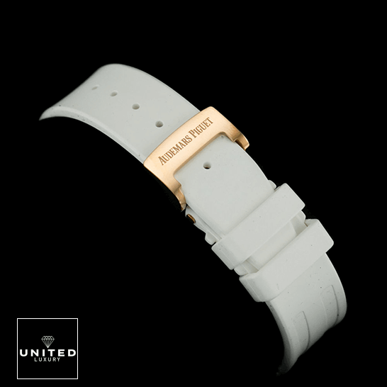 Audemars Piguet Royal Oak 67540OK.ZZ.D010CA.01 Replica 4 Audemars Piguet White Rubber Bracelet Replica gold clasp