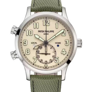 Calatrava Pilot Travel Time- White Gold